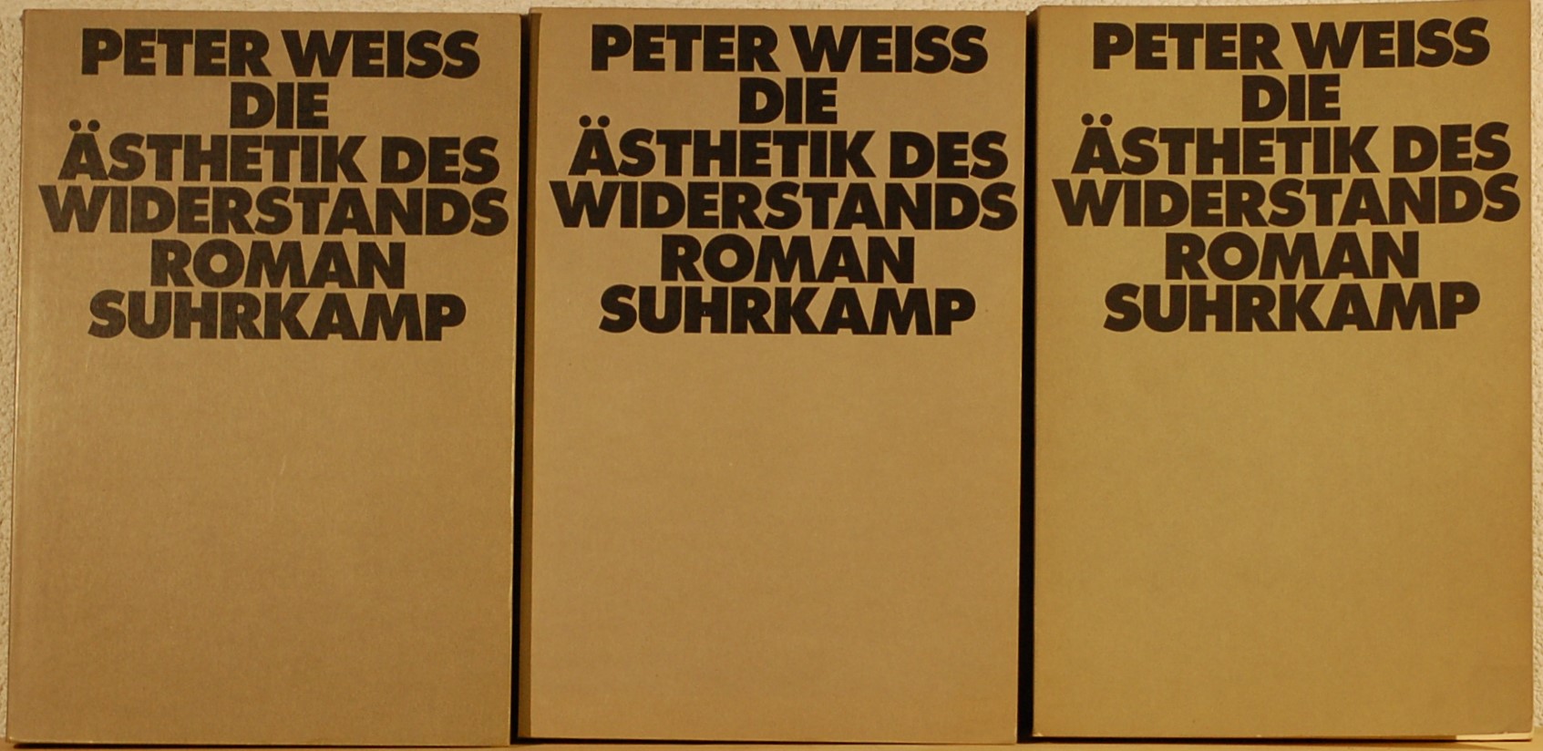 WEISS, Peter. - Die Asthetik des Widerstands. 3 Volumes.